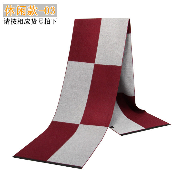 Scarf Casual Warm Brushed Men&#039;s Scarf Plaid