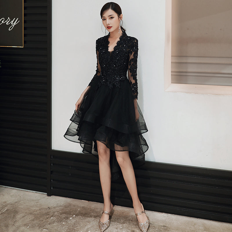 Black Evening Dress  Feminine And Luxurious