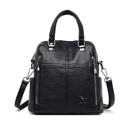 Hot Leather Luxury Handbags Women Bags Designer Multifunction Shoulder Bags For Women 2022 Travel Back Pack Mochila Feminina Sac