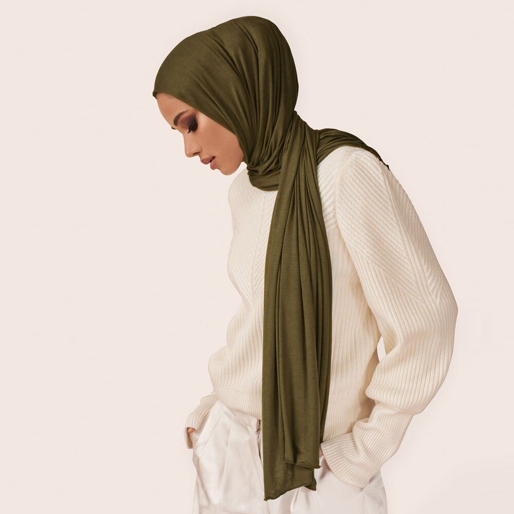 70*180cm Muslim Chiffon Hijab Shawls Scarf Women Solid Color Head Wraps Women Hijabs Scarves Ladies Foulard Femme Muslim Veil