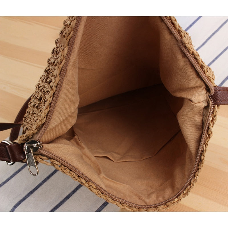 Straw Knitted Purses and Handbags Women Shoulder Bags Straw Woven Side Bag for Ladies Woman Handbag Beach Bag