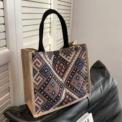 2023 new women Bohemia Mandala shoulder bag Ethnic canvas Handbag Ladies Shopping Bag Girls Totes Beach Travel casual bag
