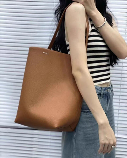 Tote bags For Women Real Leather Large-capacity Bucket Bags Female Shopping bags Soft Leather Big Handbags For Women Beach Bags