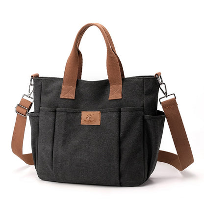 Simple Casual Tote Bag Autumn New Thickened Canvas Crossbody Bag Versatile Commuter Women Shoulder Bag Large Capacity Handbag
