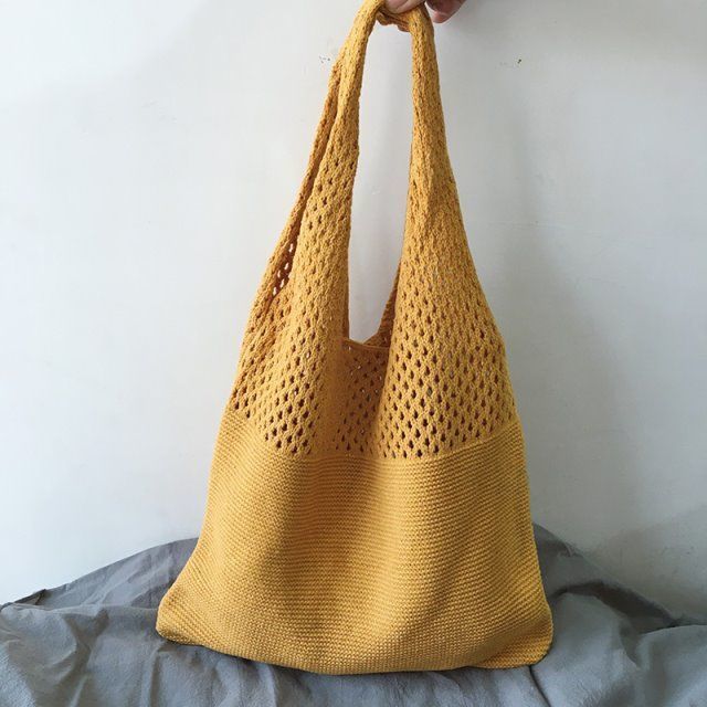 Knitted Totes for Women - Perfect for Beach Outings - Big Casual Size