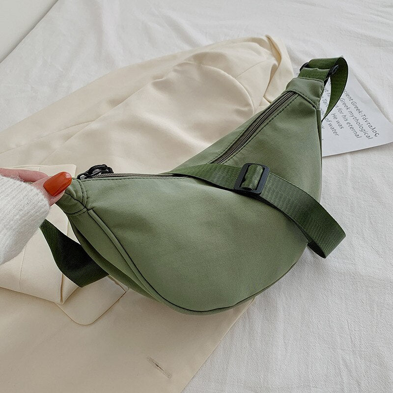 New Shoulder Messenger Women&#39;s Bag Simple Nylon Canvas Small Korean Fashion Crossbody Bags for Girl Student 2022 Female Satchel