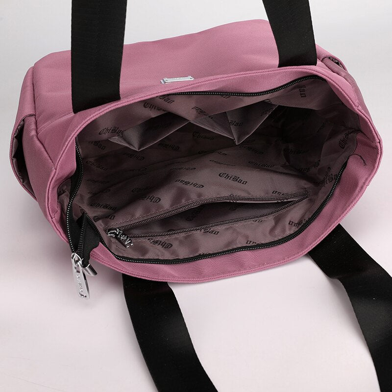 Shoulder Bag - Waterproof Large Size Nylon Tote Soft Purse