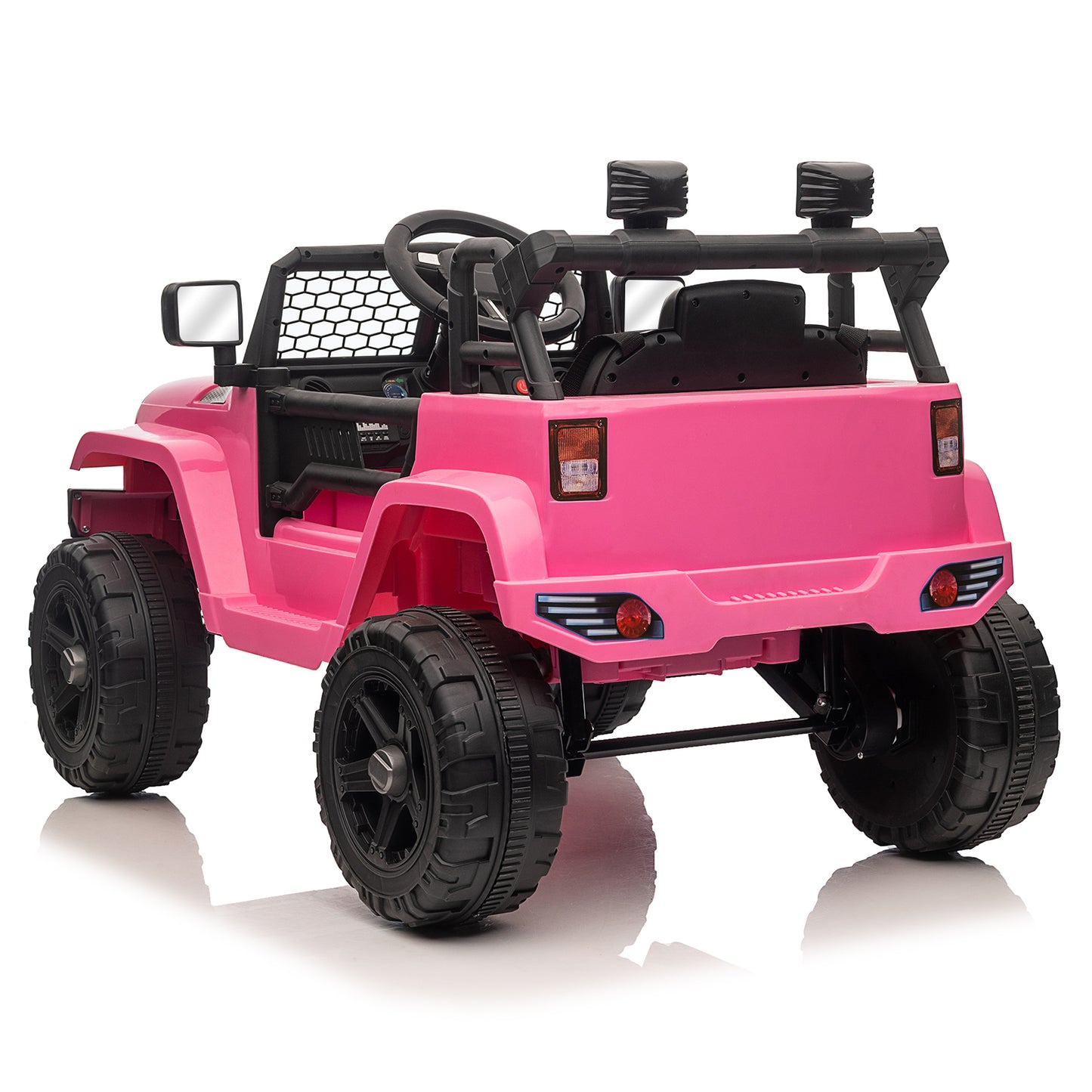 LEADZM Dual Drive 12V 4.5A.h with 2.4G Remote Control Jeep Pink