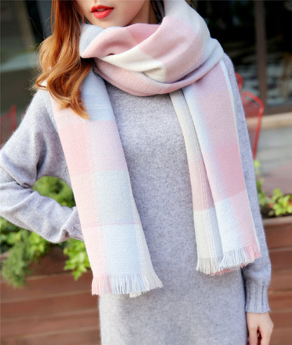 Mohair Thick Woolen Scarf Student Men And Women Super Long Thick Couple Neck Scarf
