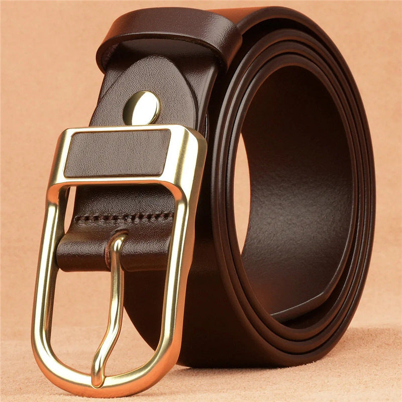 Retro Pin Buckle Belt Fashion Men&amp;#039;s Business Casual Trousers Jeans Belt 2022 Hot Style One Piece