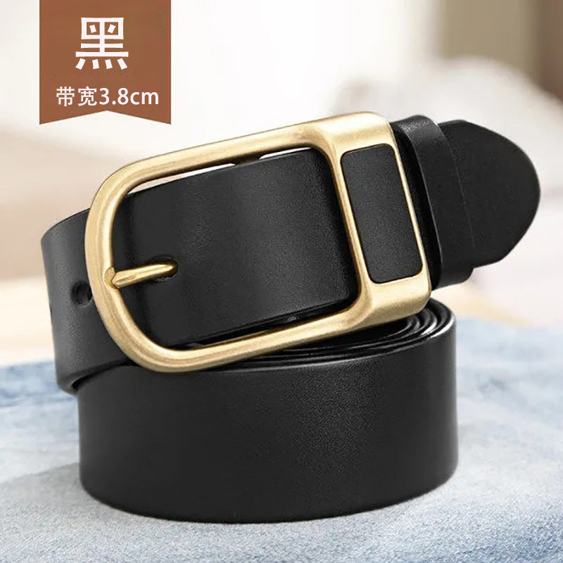 Retro Pin Buckle Belt Fashion Men&amp;#039;s Business Casual Trousers Jeans Belt 2022 Hot Style One Piece