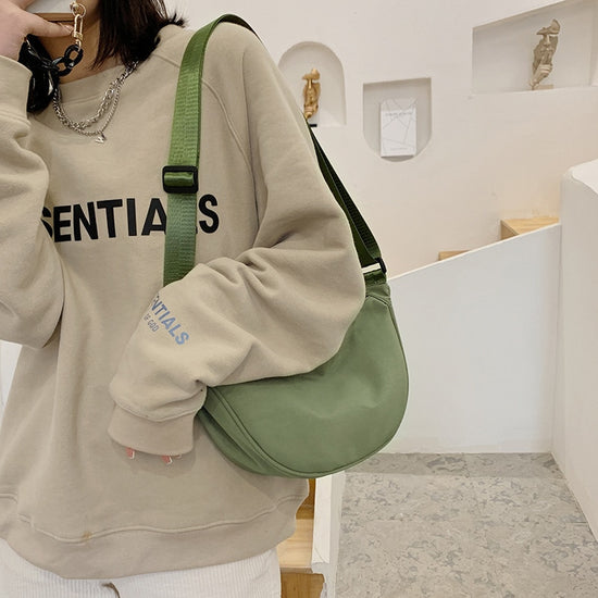 Nylon Canvas Small Korean Fashion Crossbody Bags for Girl Student