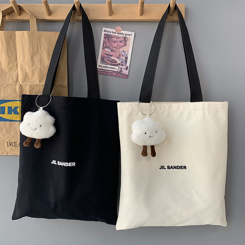 Women&#39;s Shoulder Shoppers Large Handbag Korean Cloth Tote Bags for Women 2022 Canvas Ladies Student Eco Shopping Bolsas Travel