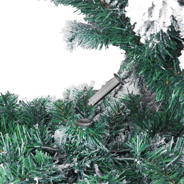 7ft Pvc Flocking Christmas Tree 1300 Branches Spread Out Naturally Tree