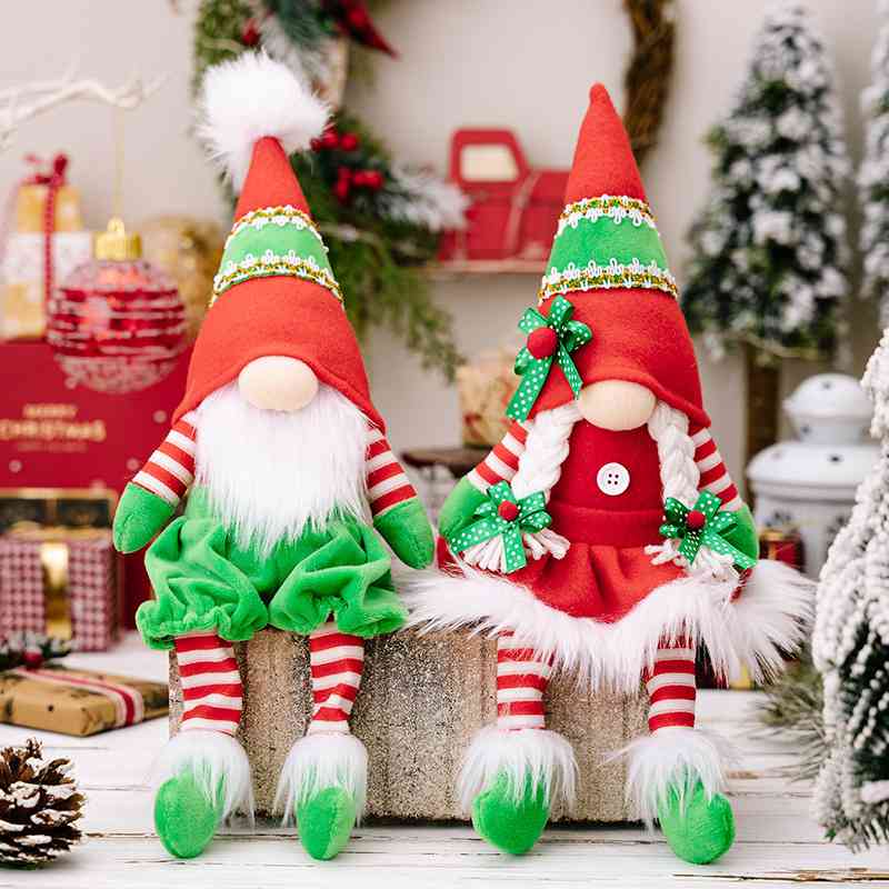 Striped Christmas Faceless Gnome